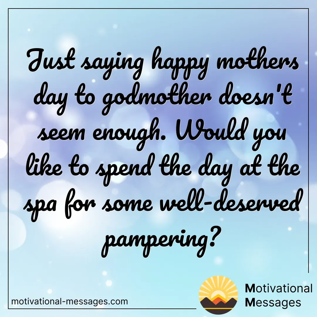 Mother's Day Godmother Spa Card