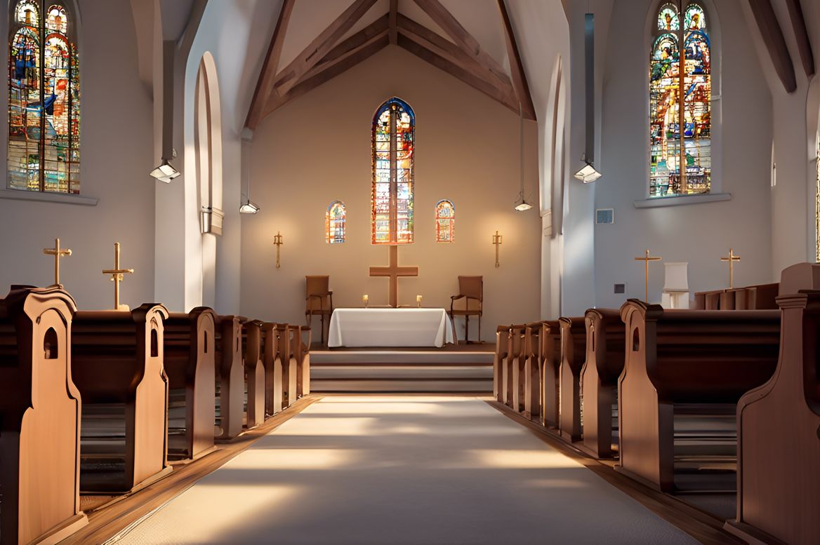Peaceful church interior